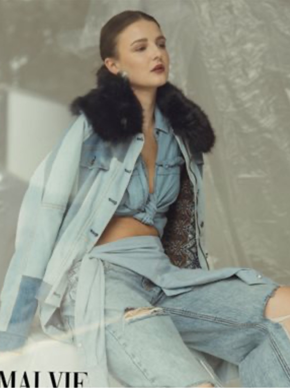 FATE Patchwork Demin Jacket